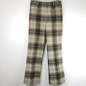 Vintage Plaid Trousers in Gray and Tan